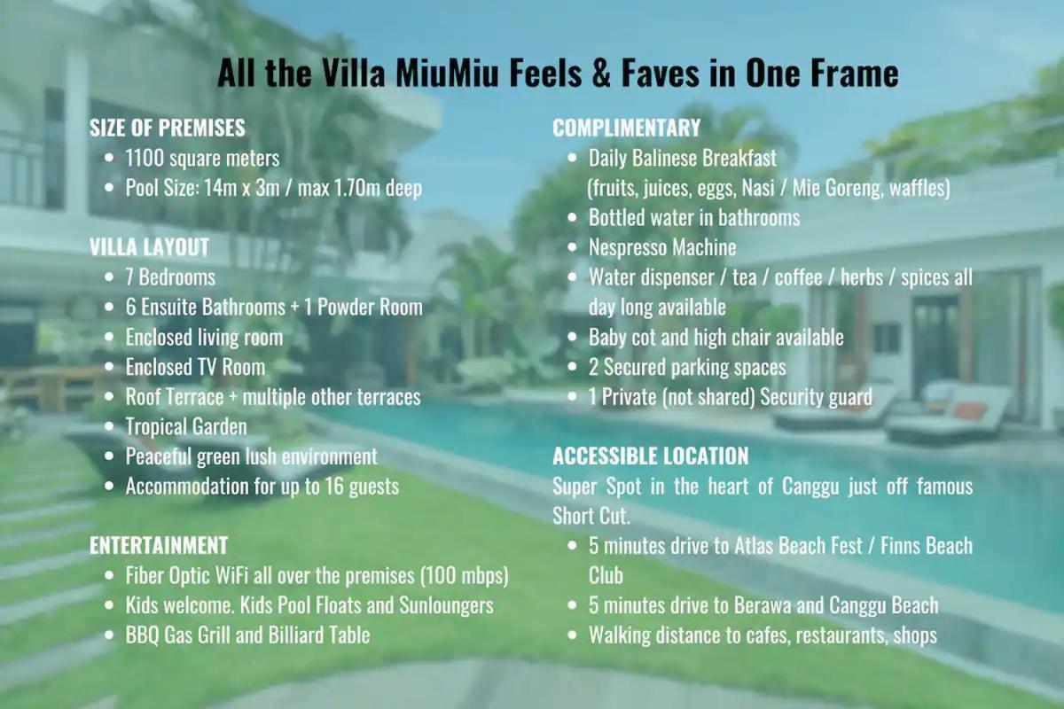 You Think You Know Canggu - Think Again! Stunning Large Luxxe 7Bed Villa Eksteriør bilde